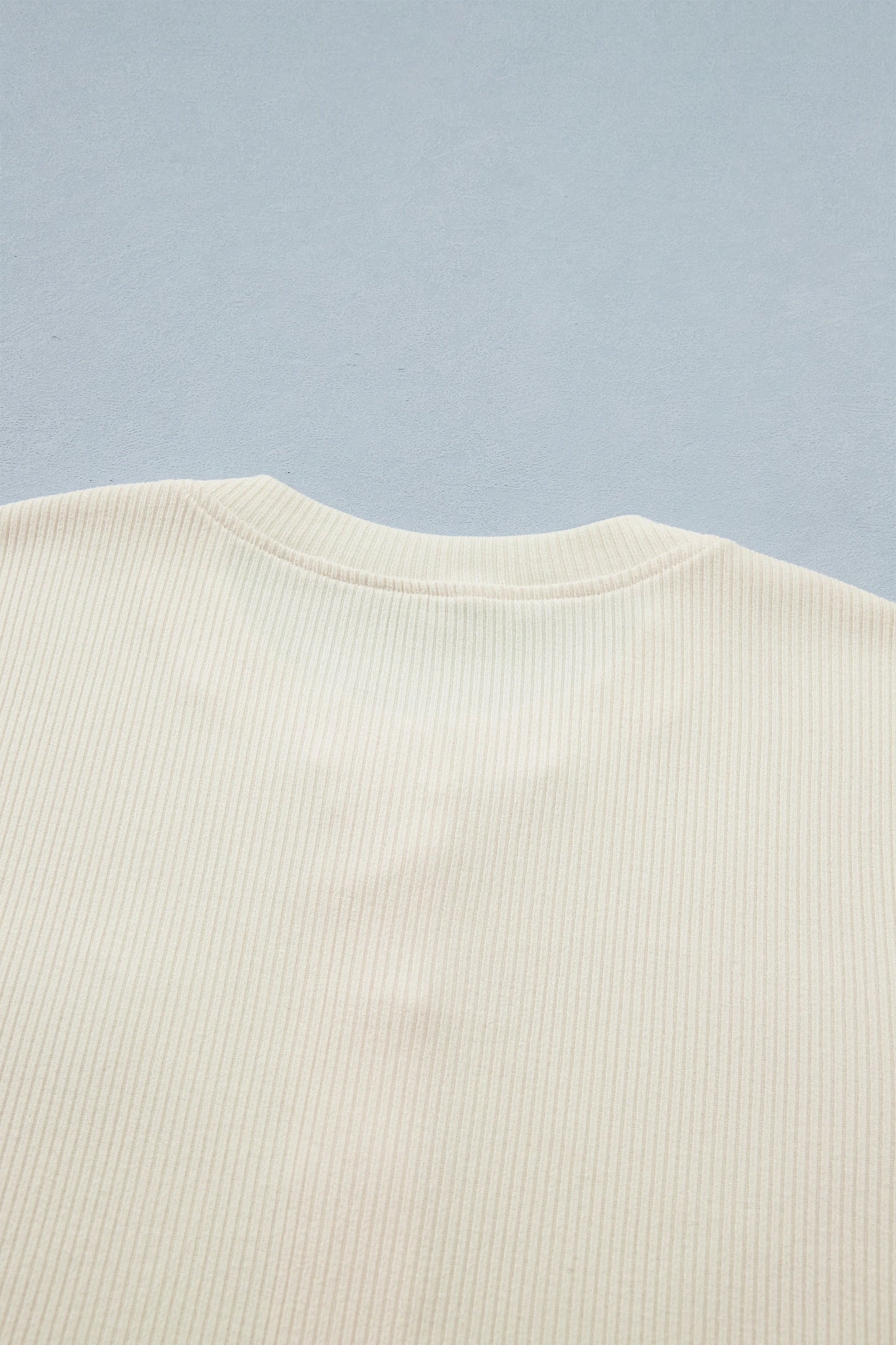 Ribbed Denim Patch Shirt | S-XL