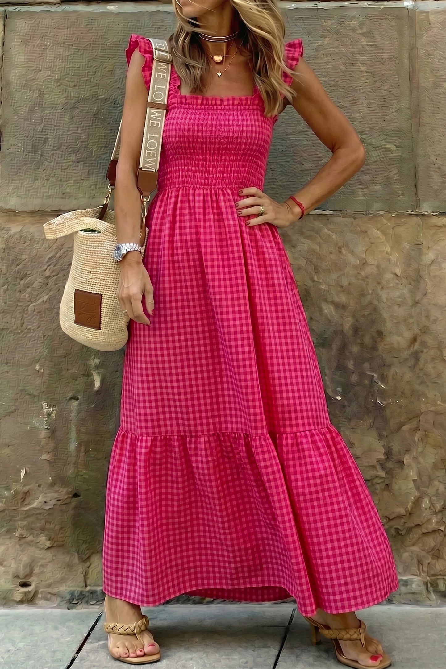 Sienna Plaid Vacation Dress | S-XL