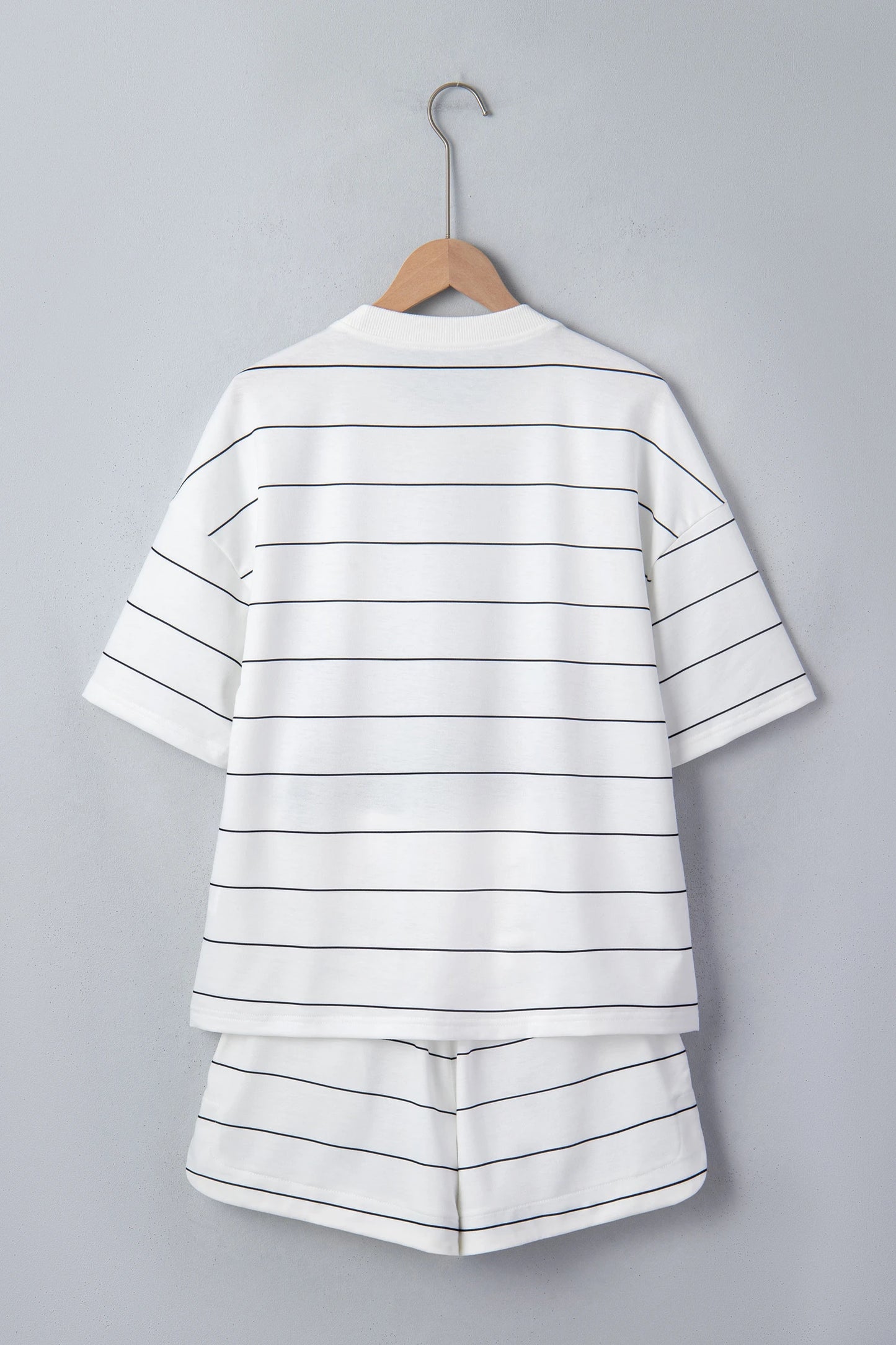 Stripe Half Sleeve Top & Shorts Set | S-XL