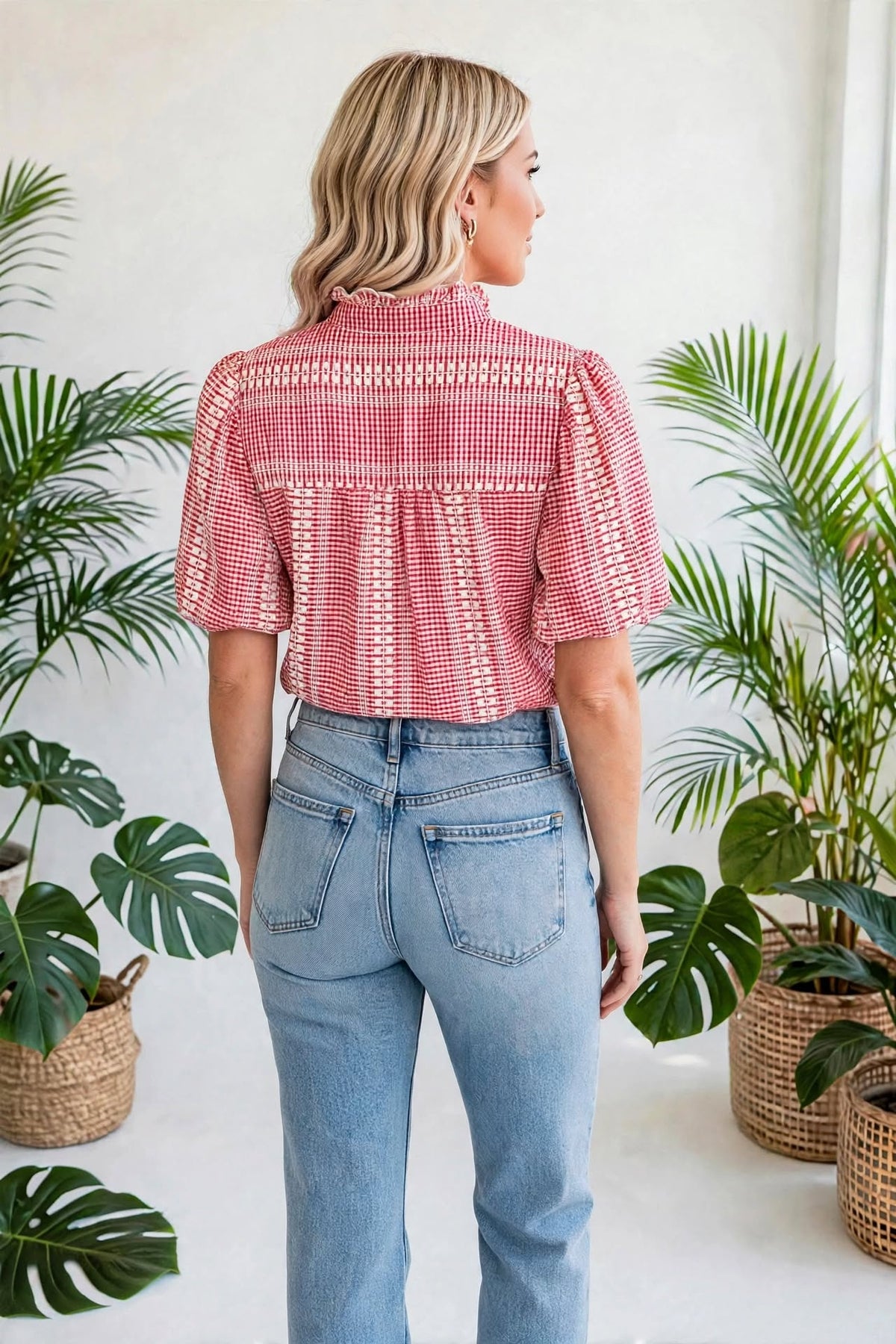 Pony Embroidered Western Yoke Blouse | S-XL