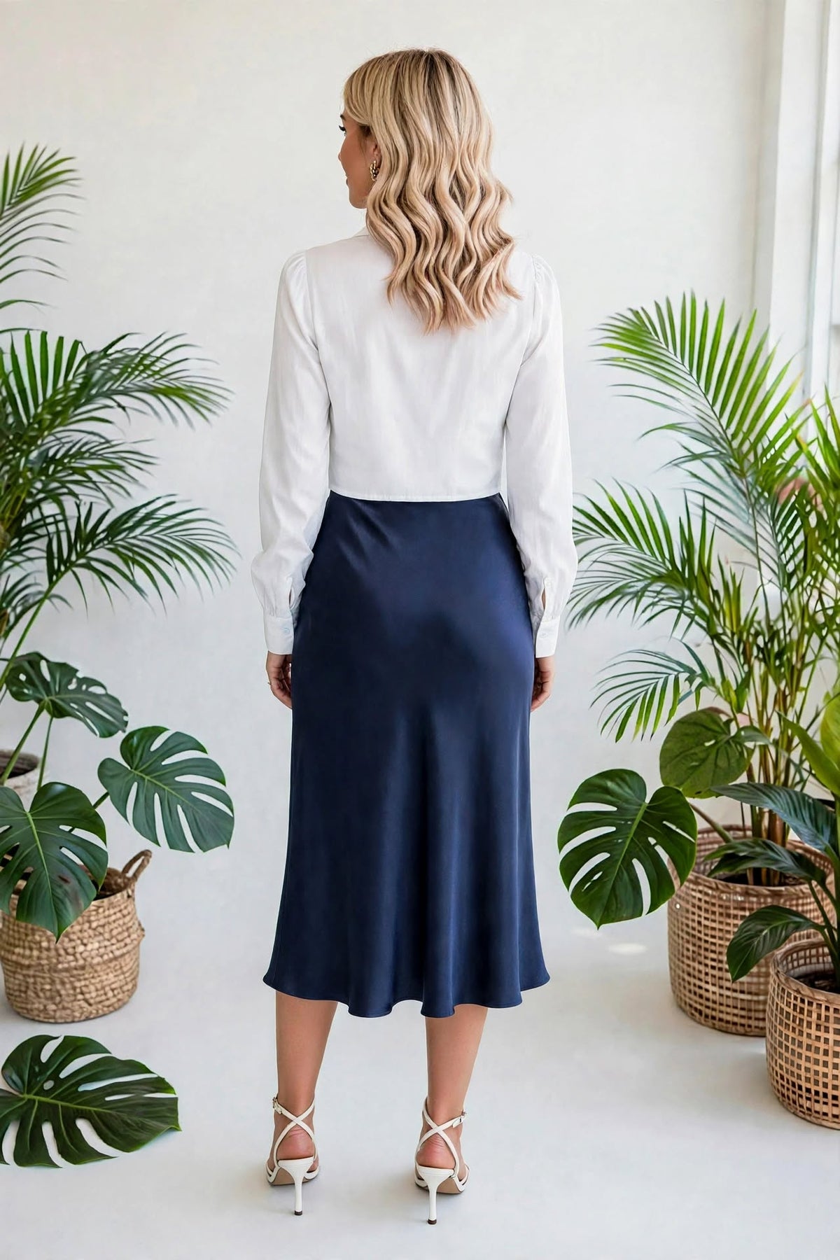 The Luxe Satin Midi Skirt | S-XL