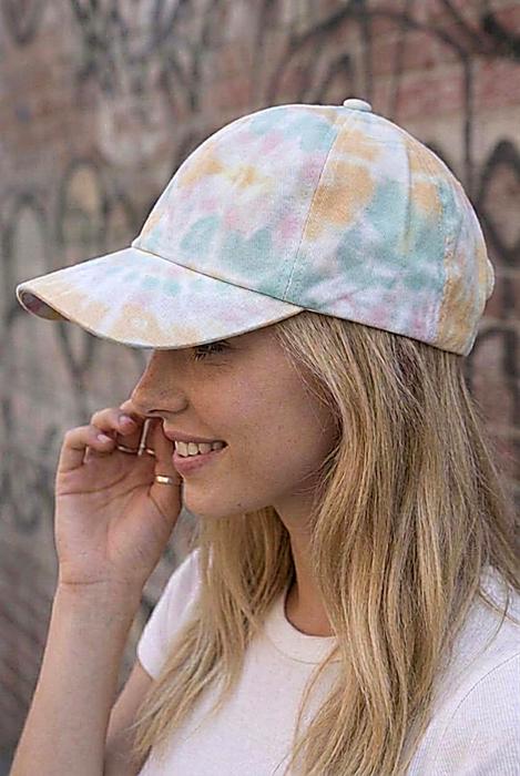 Tie-Dye Cotton Baseball Cap | Free Shipping
