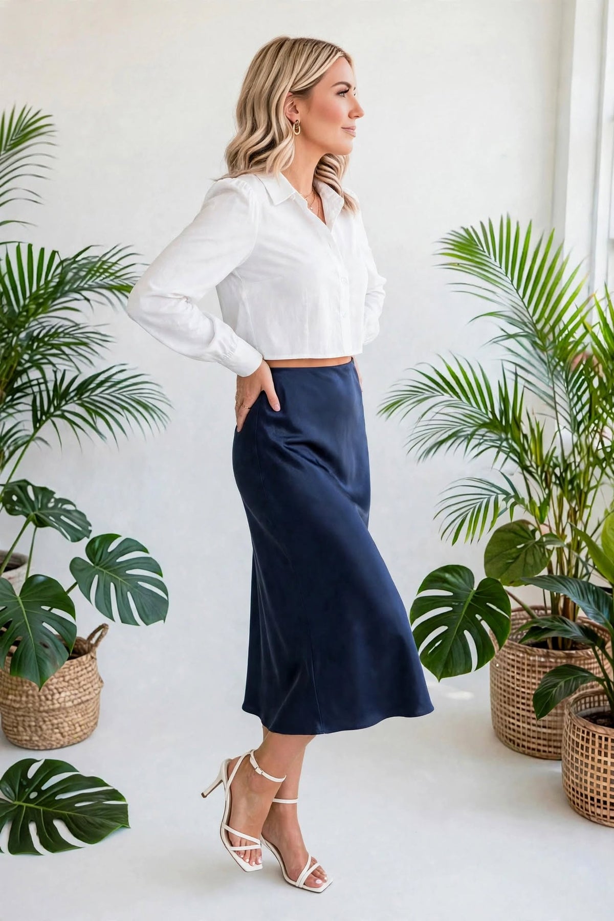The Luxe Satin Midi Skirt | S-XL