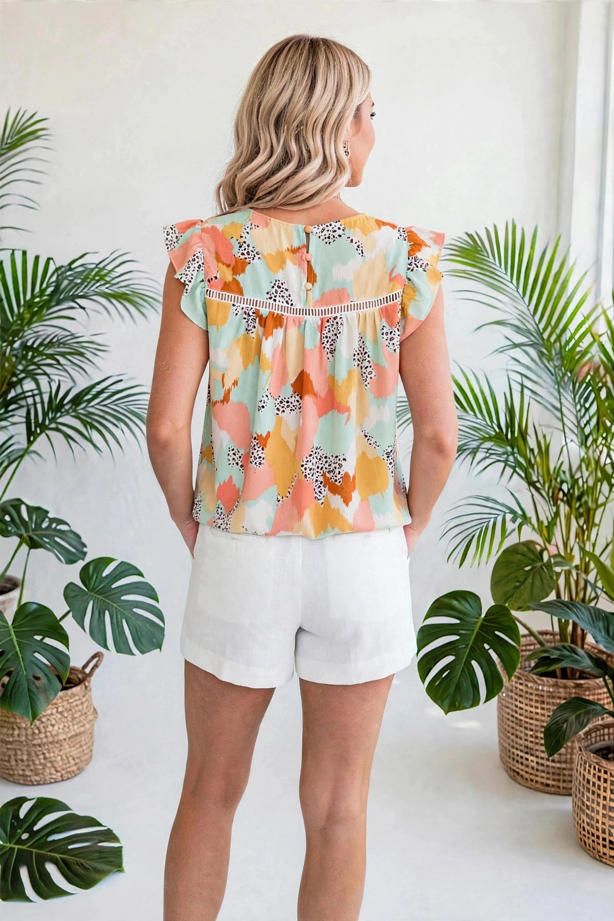 For The Season Tank Ruffled Sleeve